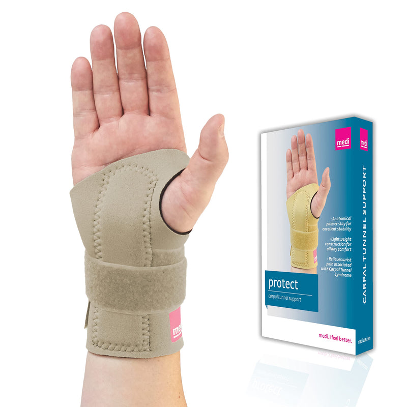 [Australia] - medi Neoprene Carpal Tunnel Wrist Support - carpal tunnel, sprains, & weak wrists Beige Right Medium 