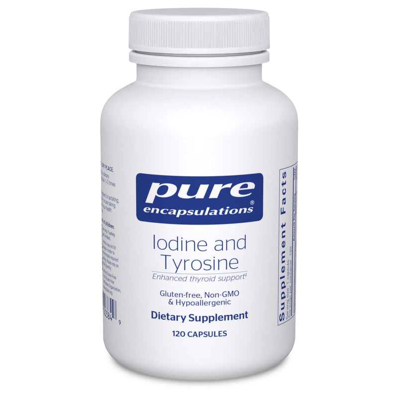[Australia] - Pure Encapsulations Iodine and Tyrosine | Hypoallergenic Supplement for Enhanced Thyroid Support | 120 Capsules 120 Count (Pack of 1) 