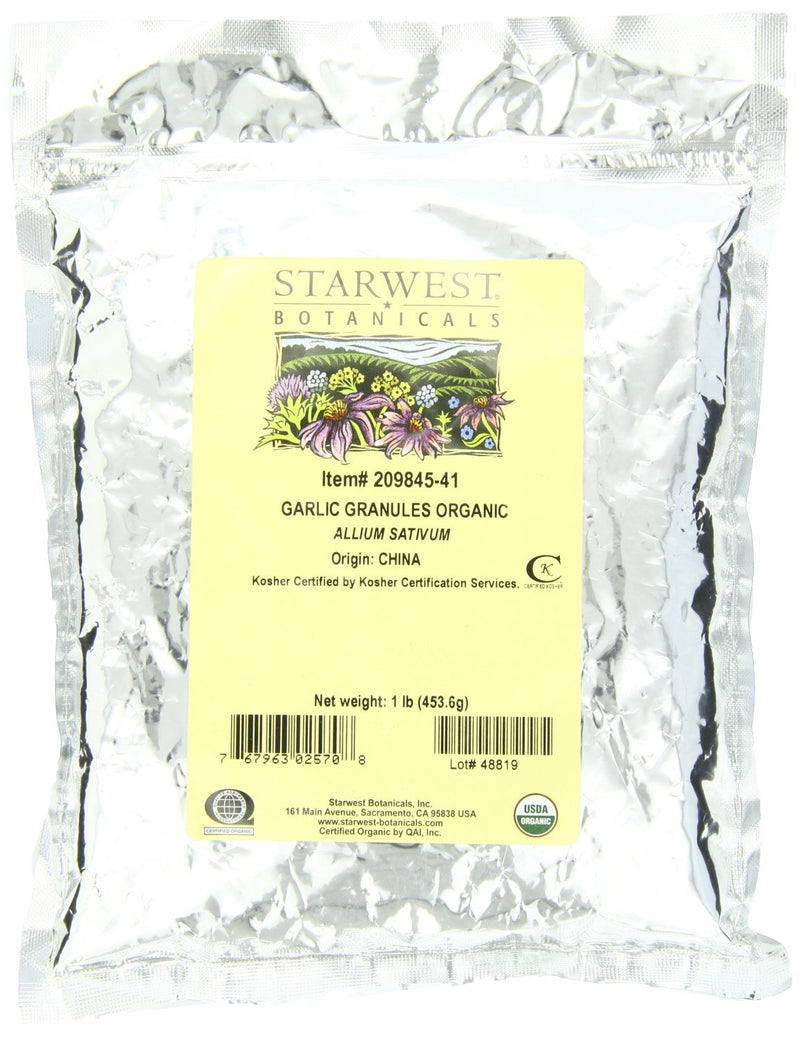 [Australia] - Starwest Botanicals Organic Garlic Granules, 1 Pound Bags 