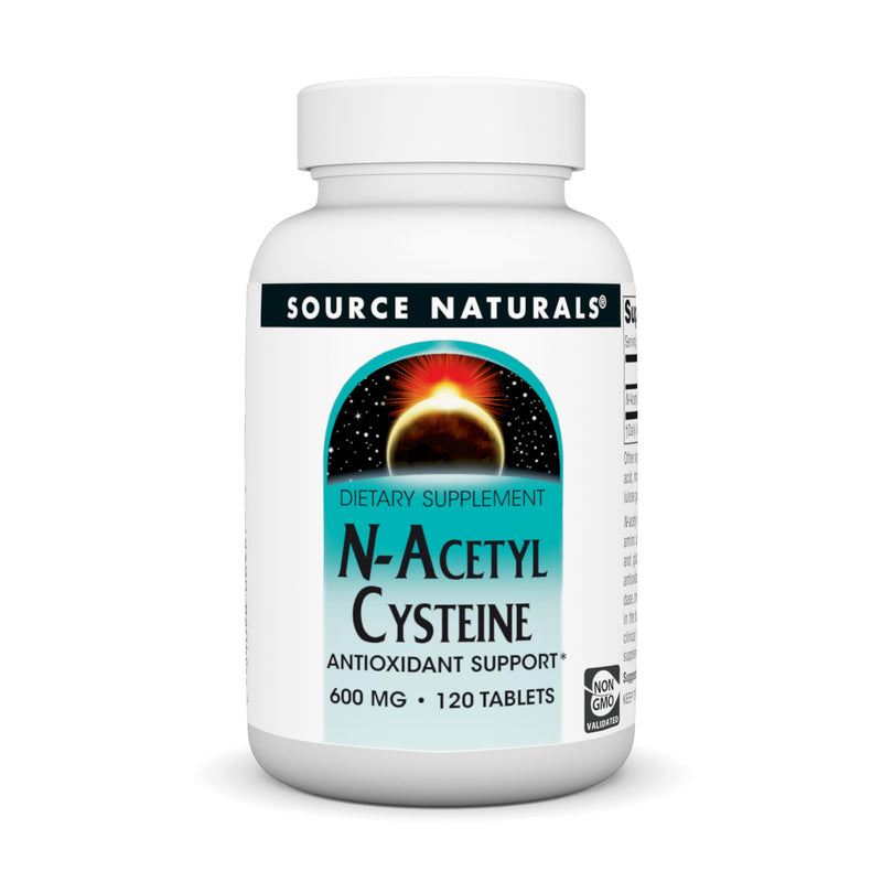 [Australia] - Source Naturals N-Acetyl Cysteine Antioxidant Support 600 mg Dietary Supplement That Supports Respiratory Health* - 120 Tablets 120 Count (Pack of 1) 