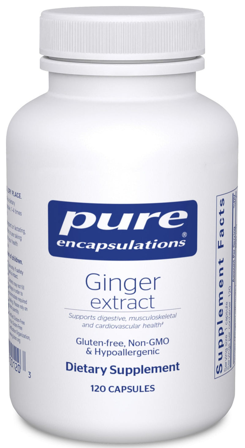 [Australia] - Pure Encapsulations Ginger Extract | Supplement to Support The Digestive, Musculoskeletal, and Cardiovascular Systems* | 120 Capsules 120 Count (Pack of 1) 