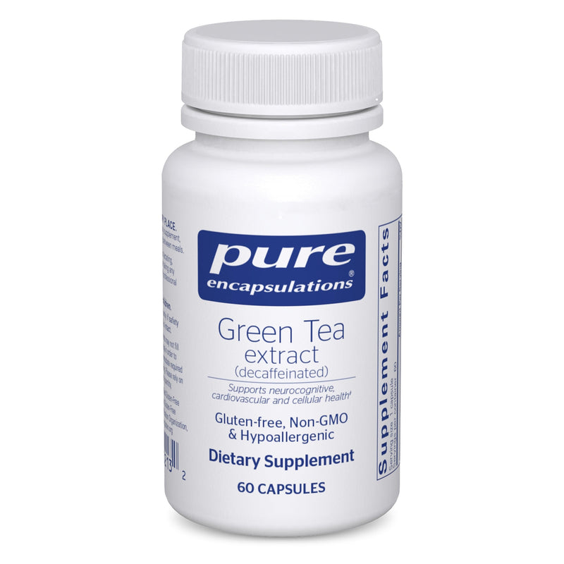 [Australia] - Pure Encapsulations Green Tea Extract (Decaffeinated) | Hypoallergenic Antioxidant Support for All Cells in The Body* | 60 Capsules 60 Count (Pack of 1) 