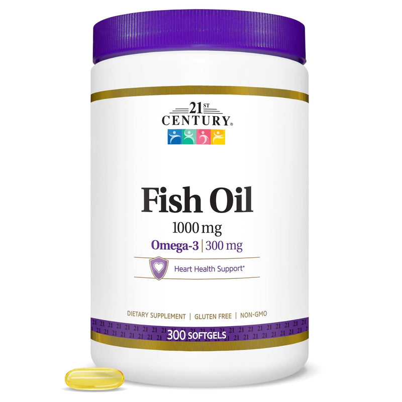 [Australia] - 21st Century Fish Oil 1000 mg Softgels, 300 Count 1 