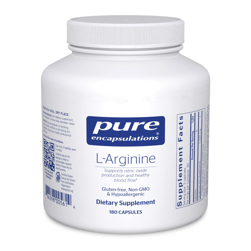 [Australia] - Pure Encapsulations L-Arginine - 1,400 mg - Support Nitric Oxide Production - Heart Health & Blood Flow - Gluten Free & Non-GMO - 180 Capsules 180 Count (Pack of 1) 