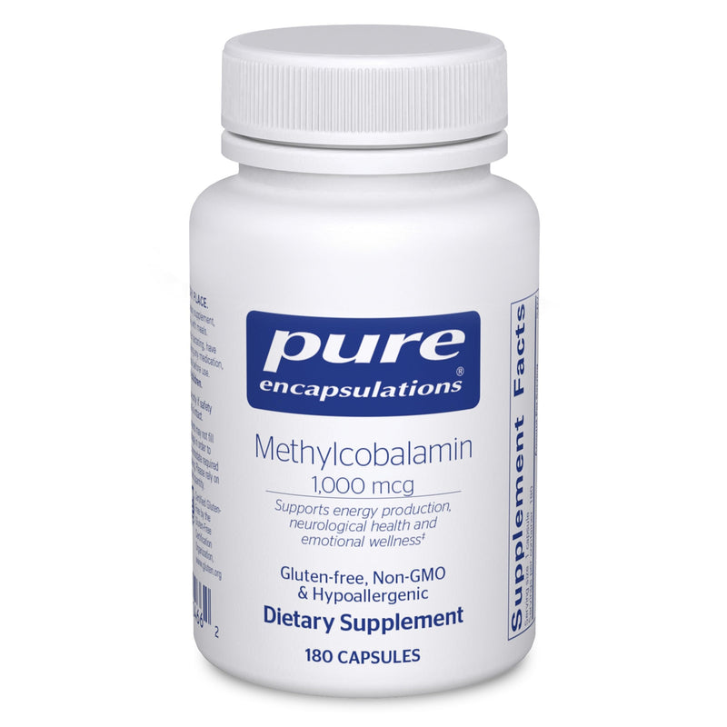Pure Encapsulations Methylcobalamin 1,000 mcg, 180 Capsules | Vitamin B12 Supplement to Support Memory and Nerve Health*, Vitamin B12 Unflavored 180 Count (Pack of 1)