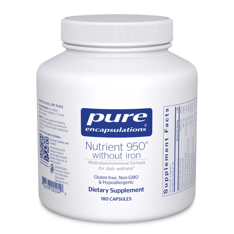 Pure Encapsulations Nutrient 950 Without Iron, 180 Capsules | Supplement to Support Cardiovascular, Immune, and Cellular Health, Bones, Hormone Metabolism, and Carbohydrate Utilization* 180 Count (Pack of 1)