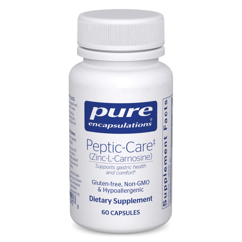 Pure Encapsulations Peptic-Care (Zinc-L-Carnosine), 60 Capsules | Antioxidant Supplement to Support The Stomach Lining and Overall Gastric Health* 60 Count (Pack of 1)