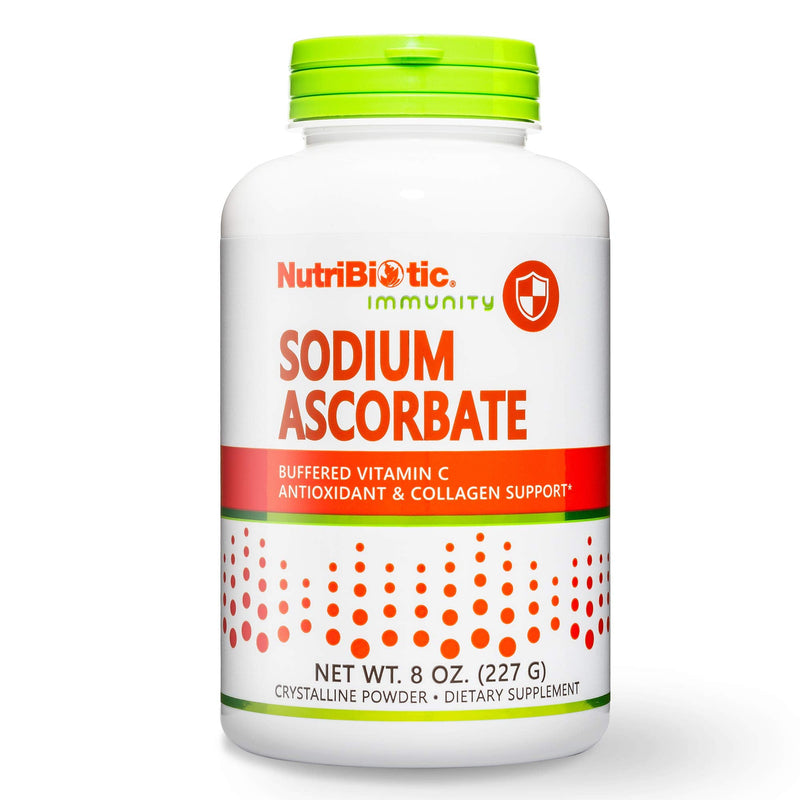 NutriBiotic - Sodium Ascorbate Buffered Vitamin C Powder, 8 Oz | Vegan, Non Acidic & Easier on Digestion Than Ascorbic Acid | Essential Immune Support & Antioxidant Supplement | Gluten & GMO Free 8 Ounce (Pack of 1)