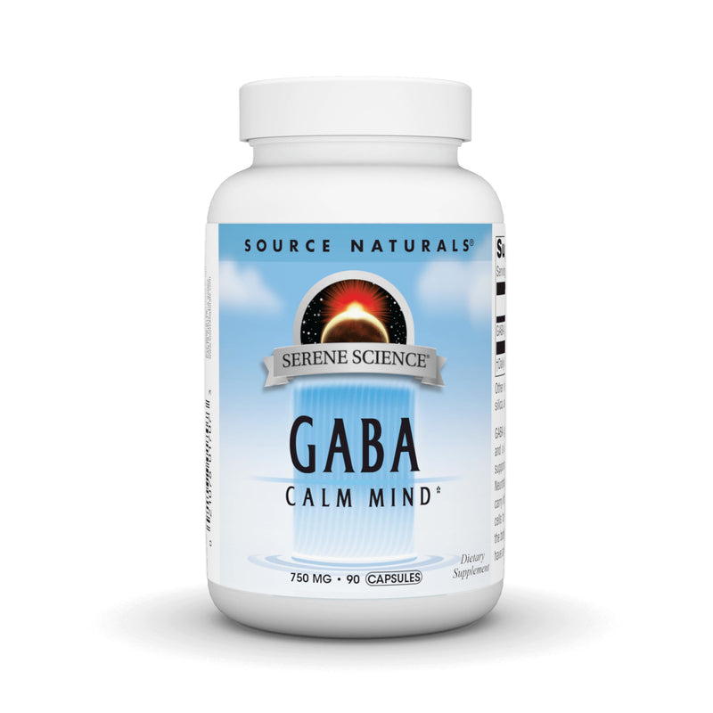Source Naturals Serene Science GABA, for a Calm Mind, 750mg - 90 Capsules 90 Count (Pack of 1)