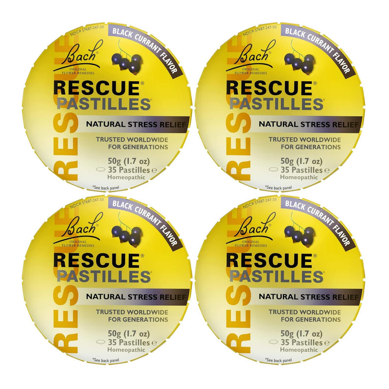 [Australia] - Bach Flower Essences Rescue Remedy Pastilles, Black Currant,1.7 Ounce, 4 Count 
