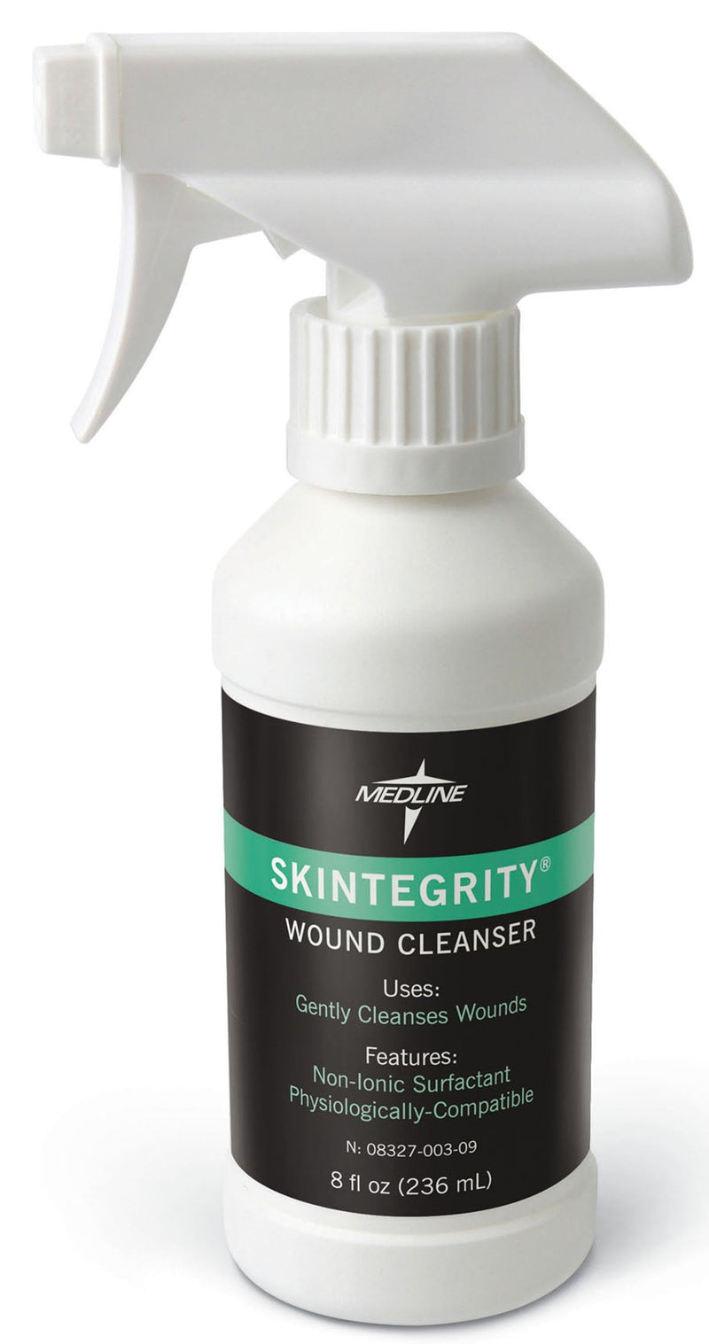 [Australia] - Medline Skintegrity Wound Cleanser, 8 ounce Spray Bottle, for wound cleaning, debridement, removing protein, pressure injuries, infected wounds, spray can be adjusted from mist to stream,White 1 Count 8 Fl Oz 