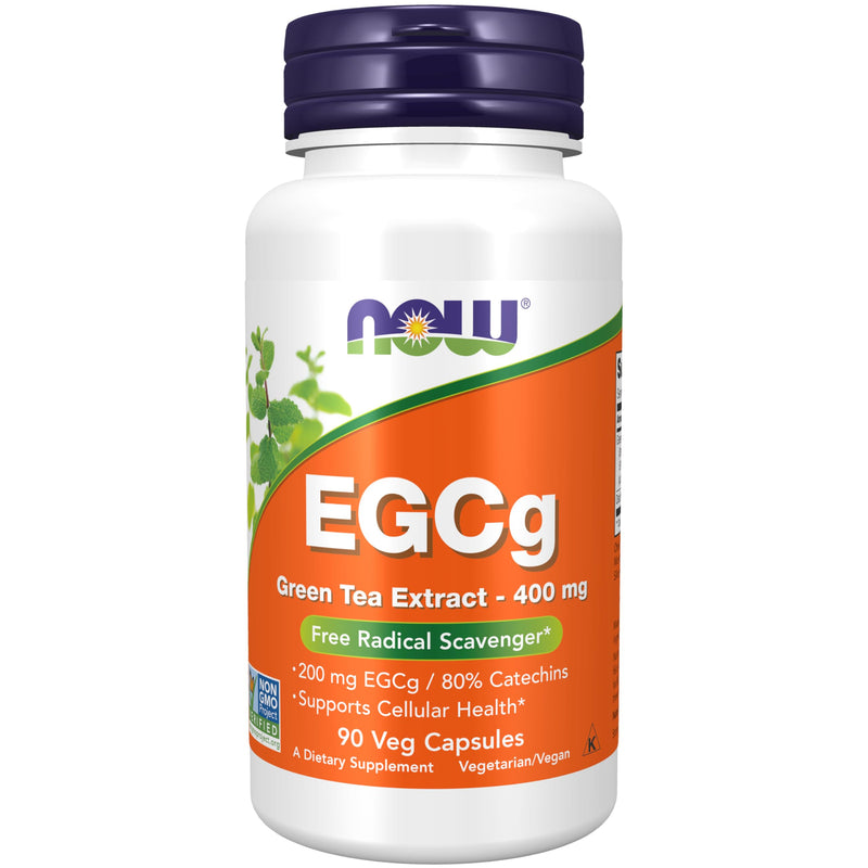 NOW Foods Supplements, EGCg Green Tea Extract 400 mg, Free Radical Scavenger*, 90 Veg Capsules 90 Count (Pack of 1)