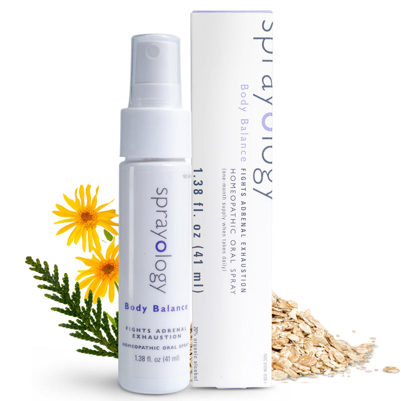 Sprayology Body Balance | Temporary Relief for Exhaustion | Homeopathic Spray for Adrenal Exhaustion, Fatigue & Mental Exhaustion | Natural Energy Supplement with Arnica & Thuja (1.38 fl oz)