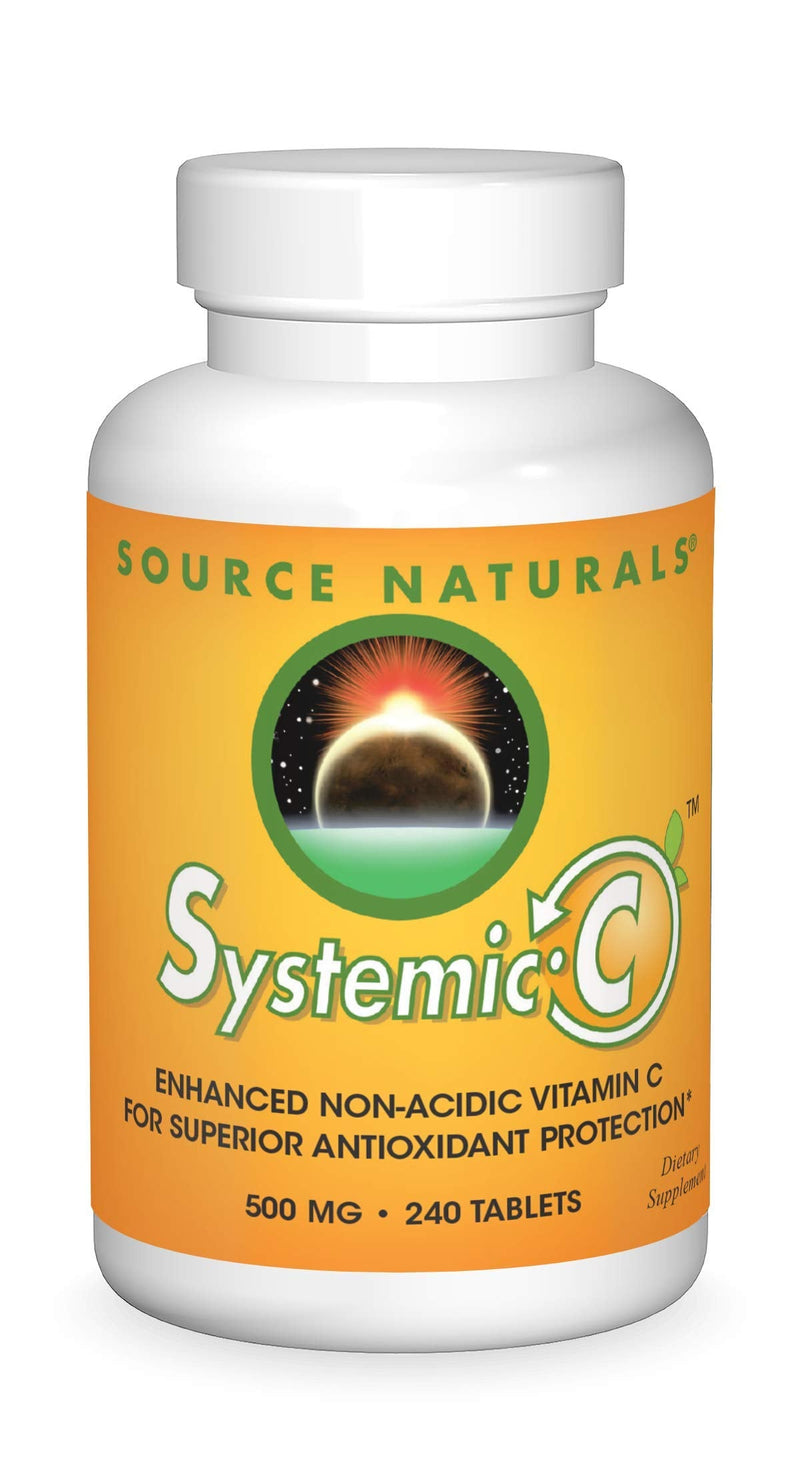 Source Naturals Systemic C, 500mg - 240 Tablets 1 240 Count (Pack of 1)