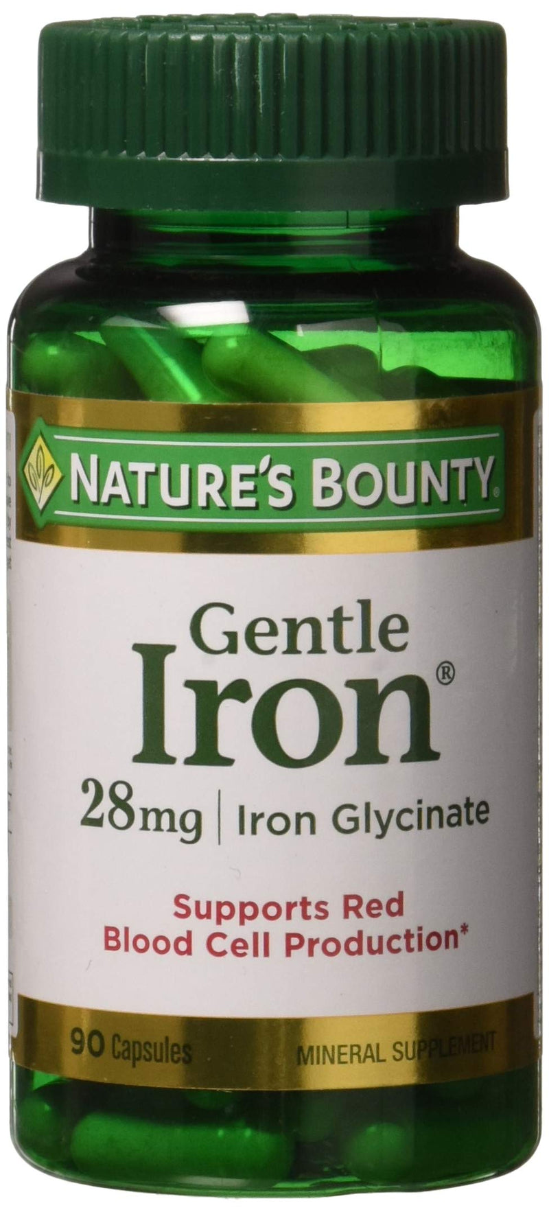 [Australia] - Nature's Bounty Gentle Iron 28 mg 90 Capsules Unflavored 90 Count (Pack of 1) 