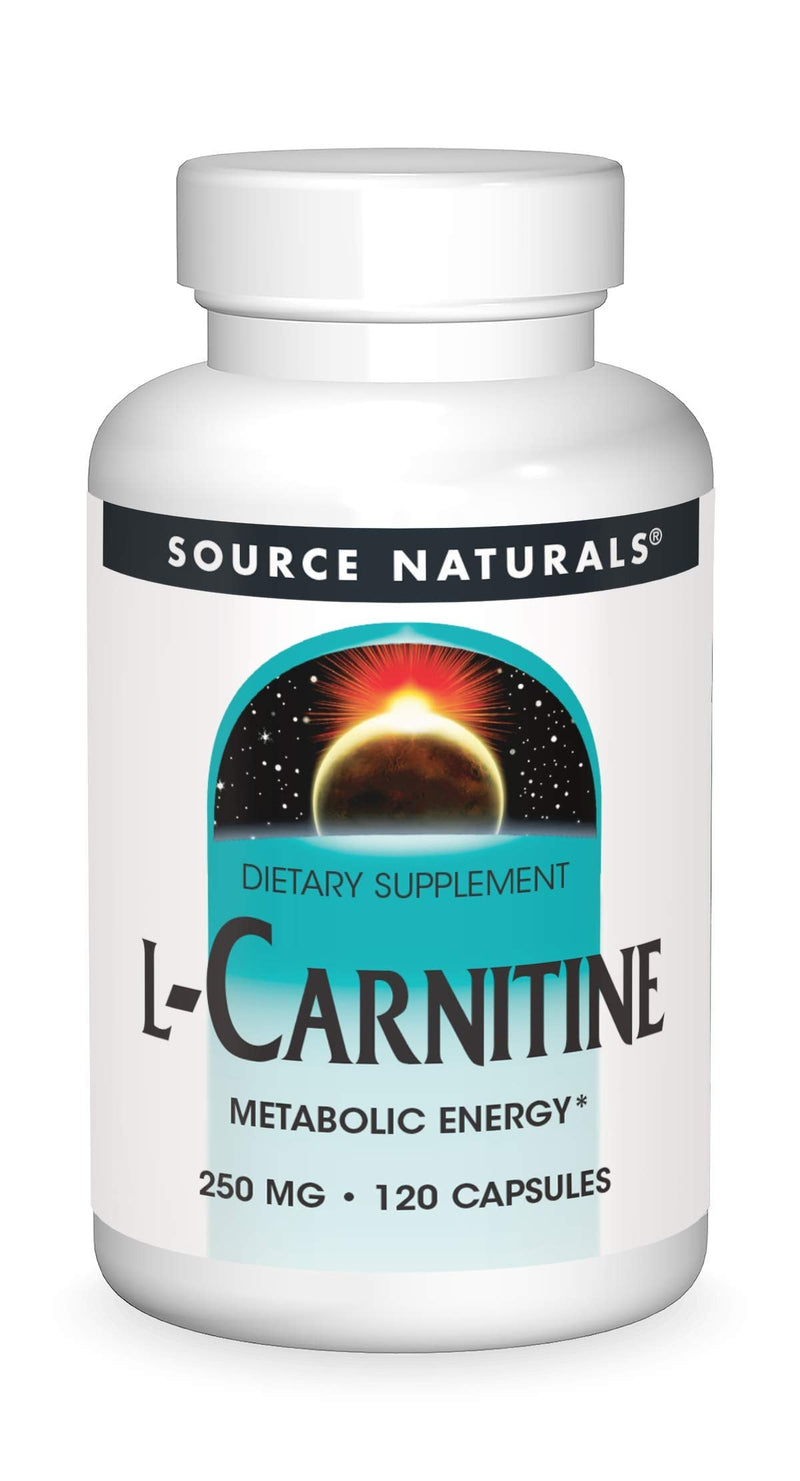 [Australia] - Source Naturals L-Carnitine, Metabolic Energy*, 250mg - 120 Capsules 1 120 Count (Pack of 1) 