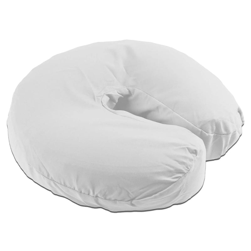 [Australia] - Body Linen Simplicity Poly Cotton Massage Face Cradle Covers (White, 10 Pack) - Clean, Crisp Fabric for Frequent Use and Washing, Colorfast and Latex-Free, Fits All Standard Massage Tables White 