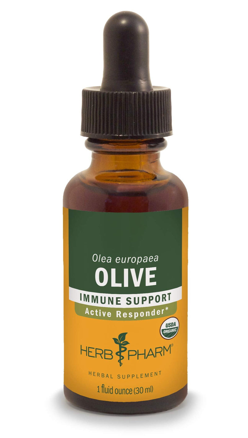 [Australia] - Herb Pharm Certified Organic Olive Leaf Liquid Extract for Immune System Support - 1 Ounce 1 Fl Oz (Pack of 1) 