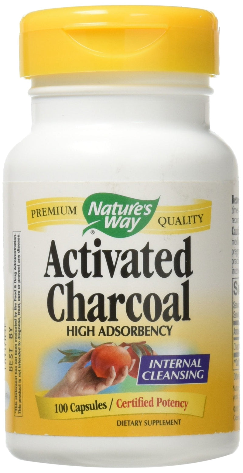 [Australia] - Nature's Way Activated Charcoal; 560 mg Charcoal per serving; 100 Capsules 