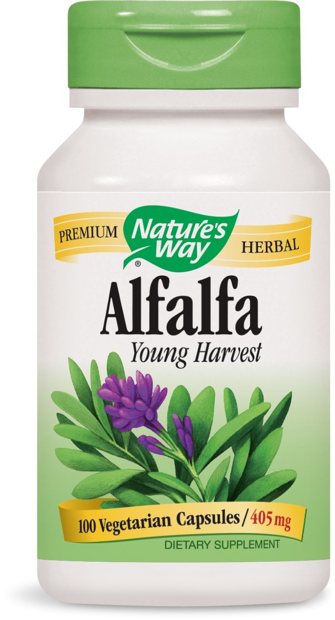 [Australia] - Nature's Way Alfalfa Leaves, 1,215 mg, 100 Vegetarian Capsules, Pack of 2 