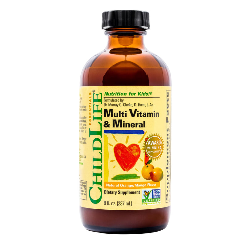 [Australia] - CHILDLIFE ESSENTIALS Kids Multivitamin & Mineral - Kids Vitamins, Liquid Multivitamin for Kids, Toddler Multivitamins, Liquid Vitamins, Baby Multivitamin - Natural Orange & Mango, 8 Fl Oz (Pack of 1) Orange Mango 8 Fl Oz (Pack of 1) 