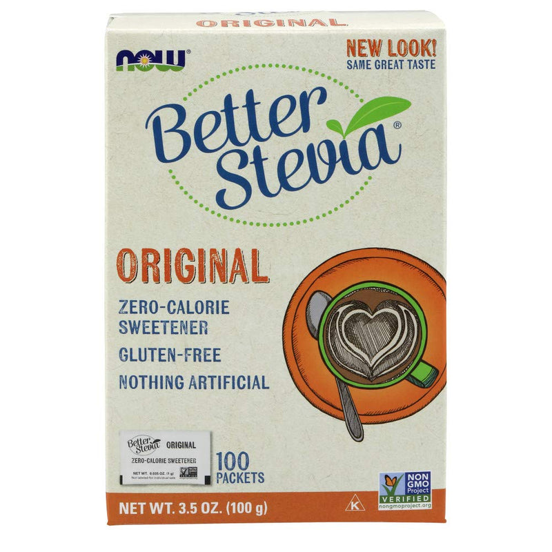 [Australia] - NOW Foods Stevia Extract Packets TwinPack, 100 Count Boxes (Pack of 2) 