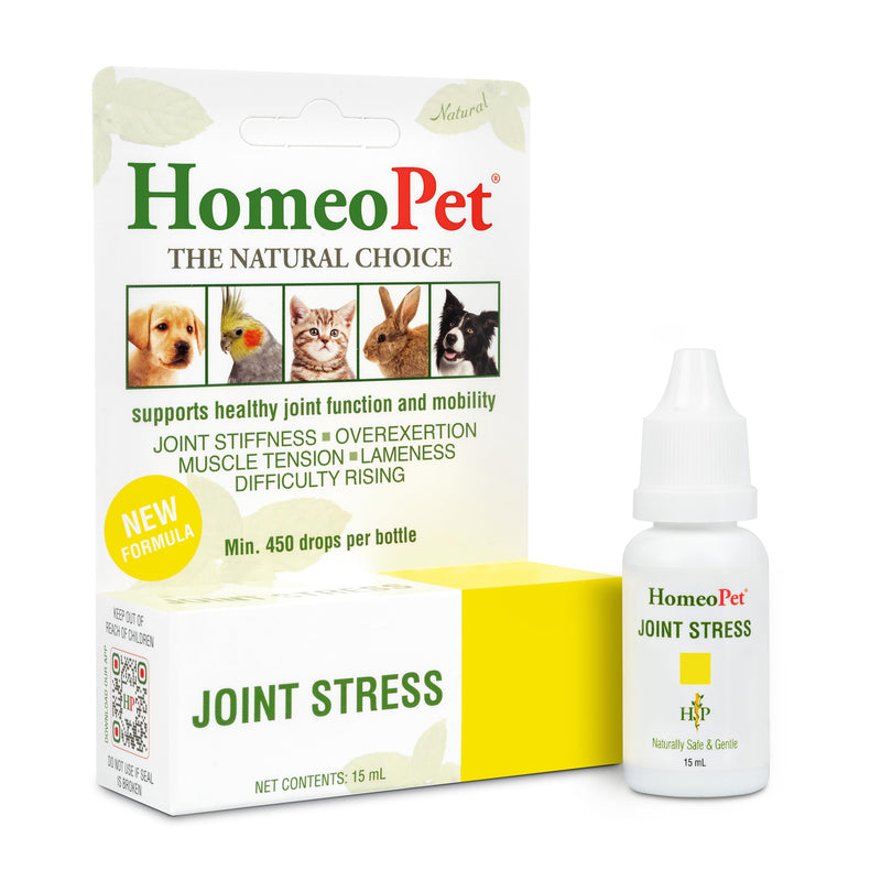 HomeoPet Joint Stress, Joint Support for Dogs and Cats, Liquid Pet Meds to Support Healthy Joint Movement, 15 Milliliters - PawsPlanet Australia