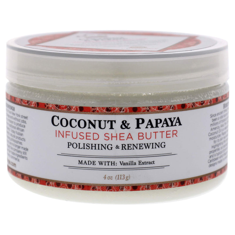 Nubian Heritage Shea Butter body balm, Coconut and Papaya, 4 Ounce 4 Ounce (Pack of 1)