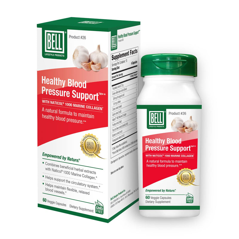 [Australia] - Bell Healthy Blood Pressure Support™ Unique Blend - Natural Blend of Green Coffee Bean Extract, Garlic & Celery Seed Extract Supplements- 60 Capsules, Vegan, Non-GMO Healthy Blood Pressure Support - 60 Capsules 