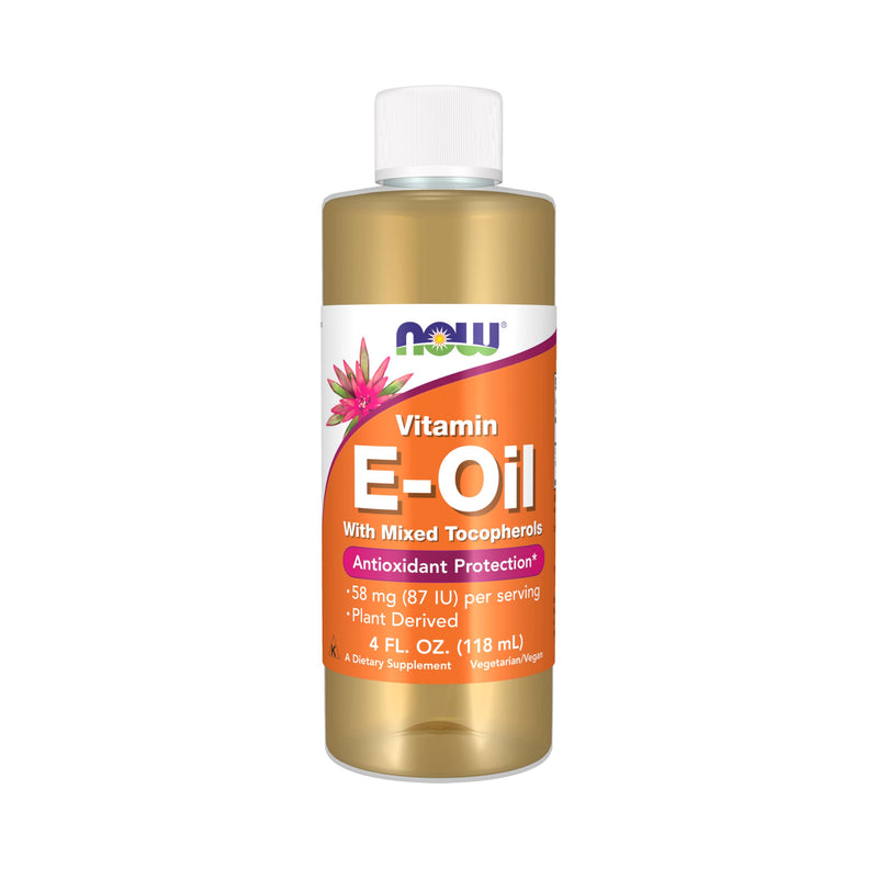NOW Foods Supplements, Natural Vitamin E-Oil (D-Alpha Tocopherol) plus Mixed Tocopherols, Antioxidant Protection*, 4-Ounce