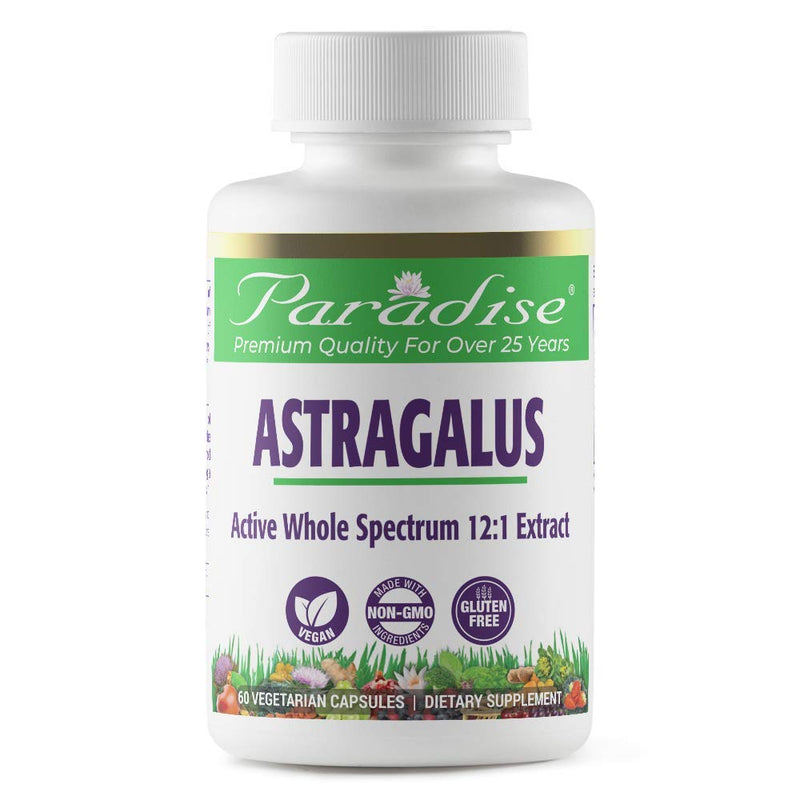 [Australia] - Paradise Herbs Astragalus Extract, Vegetarian Capsules for Energy, Digestive & Immune Health, Non GMO, Gluten Free, 120 Capsules 120 Count (Pack of 1) 