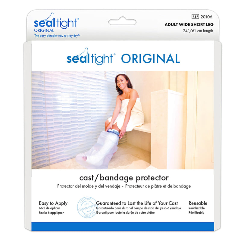 [Australia] - Brownmed Seal-Tight Original Cast & Bandage Protector - Waterproof Adult Leg Cast Cover - Adult Short Wide Leg 
