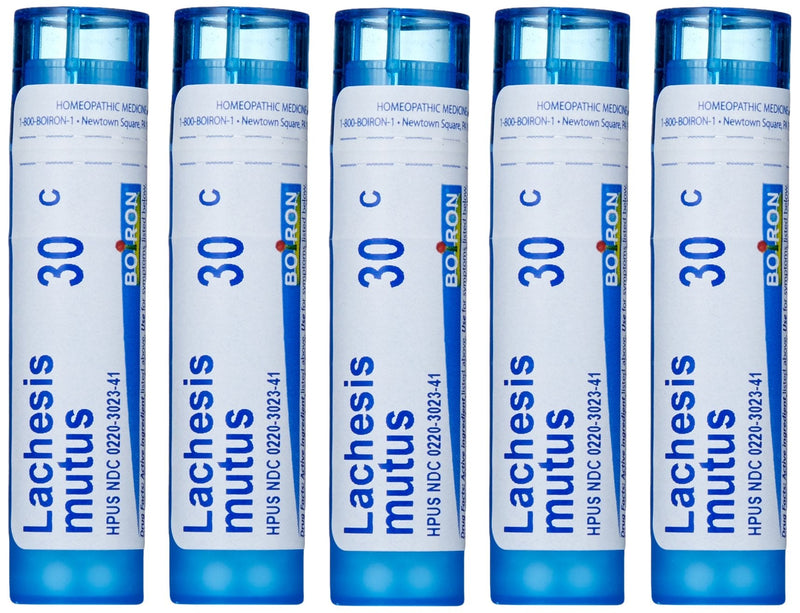Boiron Lachesis Mutus 30C (Pack of 5), Homeopathic Medicine for Hot Flashes