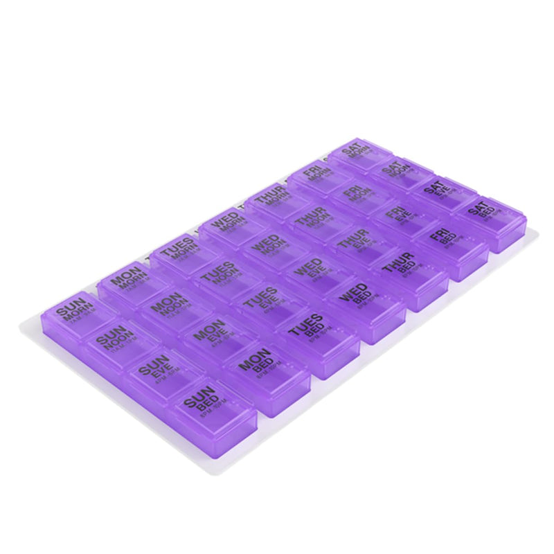 Ezy Dose Pop-Out Daily 7-Day, 4X/Day Pill Organizer, Color May Vary, Medium | Weekly Pill Case, Medicine Planner, Daily Vitamin Organizer, 4 Times a Day, Medtime Planner, BPA Free 4x A Day