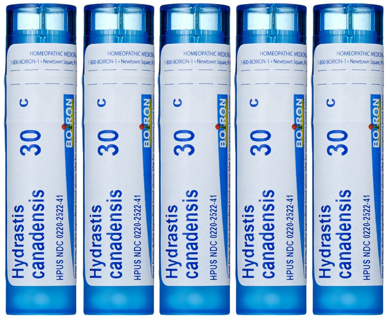 Boiron Hydratis Canadensis 30C, 5-Pack of of 80 Pellet Tubes, Homeopathic Medicine for Postnasal drip