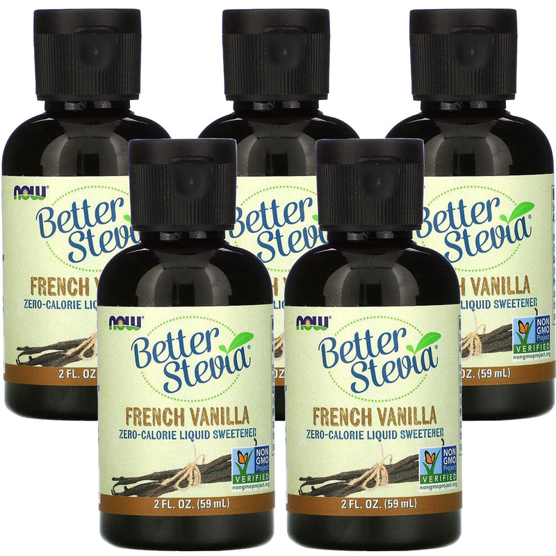 [Australia] - NOW Foods French Vanilla Liquid Stevia, 2 Ounces (Pack of 5) 