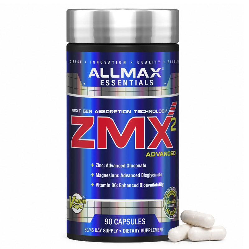 ALLMAX ZMX2 Zinc Magnesium Vitamin B6 Capsules, 90 Count