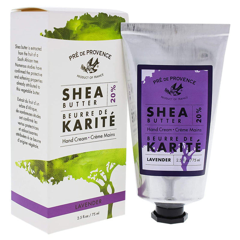 [Australia] - Pre de Provence Beurre De Karité Moisturizing Collection, Shea Butter Enriched Nourishing, Hand Cream, 75ML, Lavender 2.5 Fl Oz (Pack of 1) 