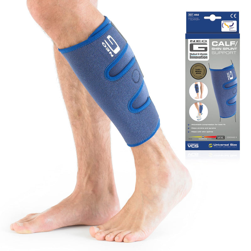 [Australia] - Neo-G Calf Brace for Shin Splints, Lower Leg Pain Relief - Calf Brace for Torn Calf Muscle, Running, Sports, Recovery - Adjustable Calf Support - Class 1 Medical Device 