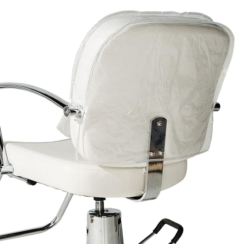 [Australia] - Betty Dain Salon Chair Cover, Protects Spa/Salon Chair Upholstery from Stains, Chemicals, Moisture, and Wear, Round, Fits Most Salon Chairs, Durable Vinyl, Clear 1 Pack 