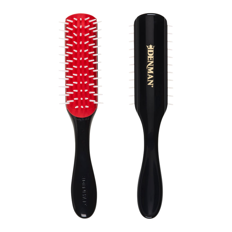 [Australia] - Denman Free Flow Wide Spaced Pins 7 Row Hair Styling Brush - 3-in-1 Styling Tool for Creating Volume, Detangling Thick Hair and Defining Curls, D31 