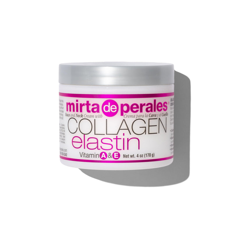Mirta De Perales Collagen Elastin Face & Neck Cream | Vitamins A & E 4 Ounce (Pack of 1)