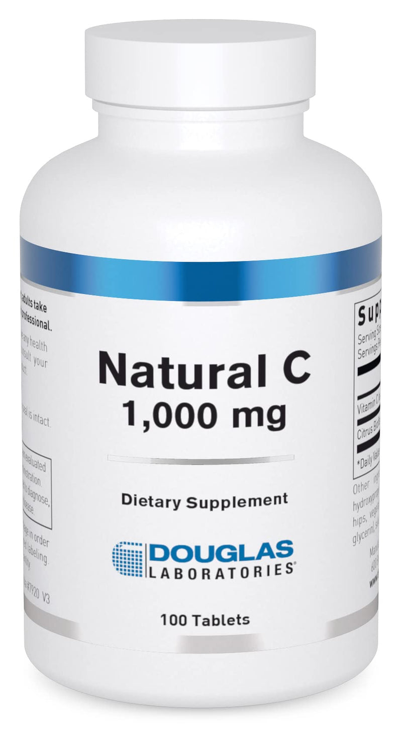 Douglas Laboratories Natural C 1000 mg., 100 Tablets | Supports Skin, Blood Vessels, Tendons, Joints, Cartilage, Bone, and Circulatory System*, Dietary Supplement, Non-GMO 100 Count (Pack of 1)