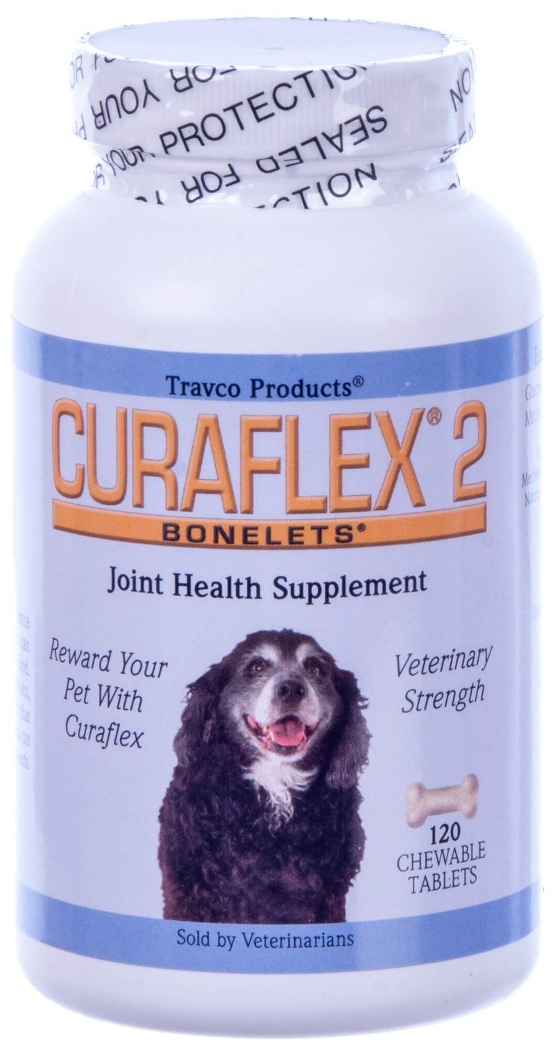 Nutramax Laboratories Curaflex 2 Joint Health Supplement for Dogs, 120 Chewable Tablets 120 Count - PawsPlanet Australia