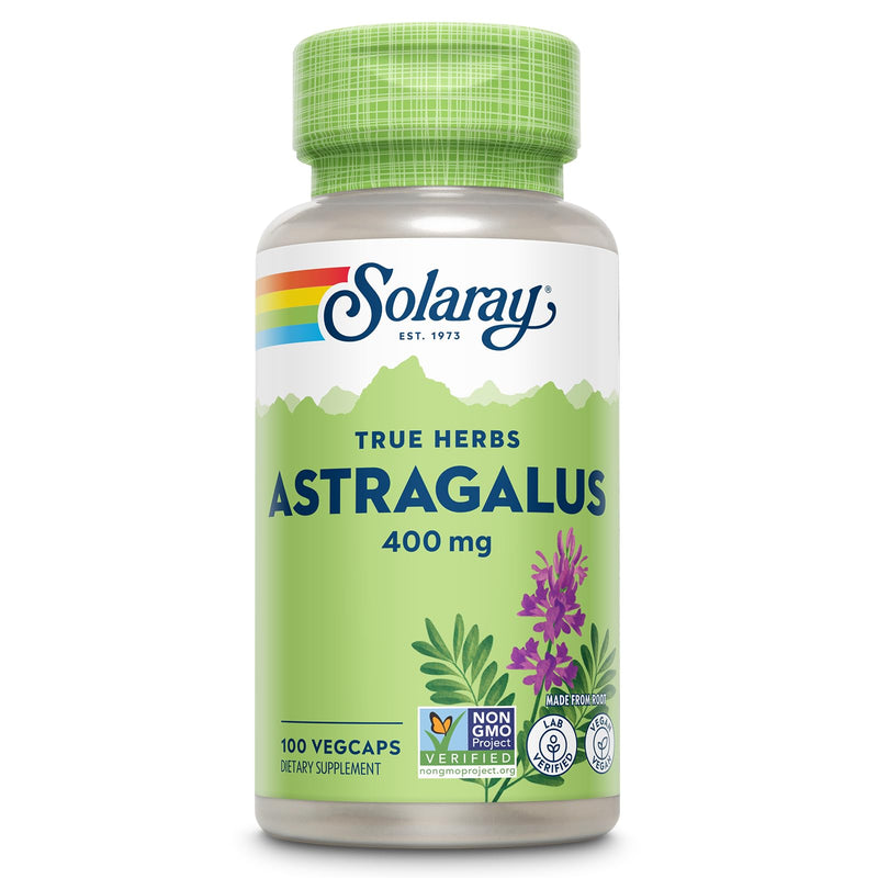 [Australia] - SOLARAY Astragalus Root 400mg – Traditional Herbal Support - Non-GMO, Vegan & Lab Verified - 100 Servings, 100 VegCaps 100 Count (Pack of 1) 