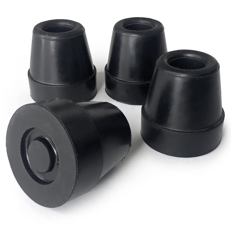 [Australia] - DMI Durable Replacement Quad Cane Tips, Extra Stability, No-Slip Grip, 1/2 Inch, FSA and HSA Eligible, (Pack of 4) Pack of 1 