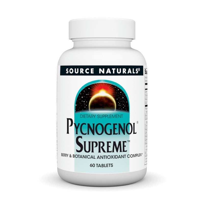 [Australia] - Source Naturals Pycnogenol Supreme, Berry & Botanical Antioxidant Complex* - 60 Tablets 60 Count (Pack of 1) 