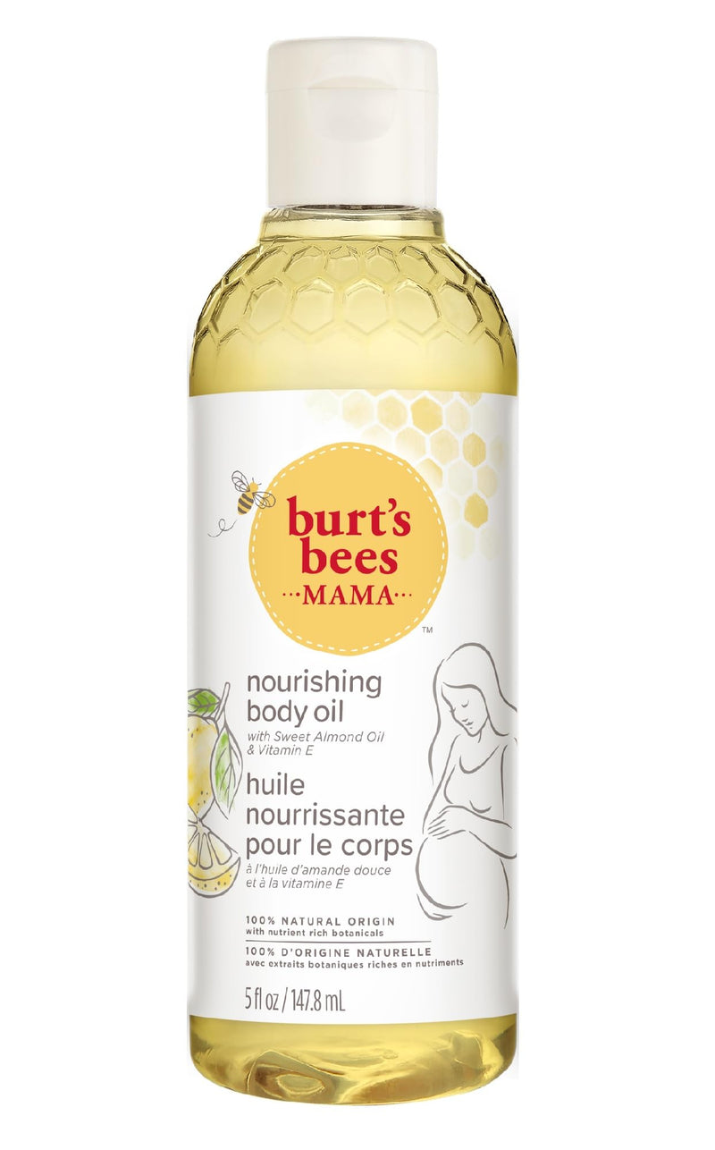 Burt's Bees Mama Body Oil with Vitamin E, 100% Natural Origin, 5 Fluid Ounces 4 Fl Oz (Pack of 1)