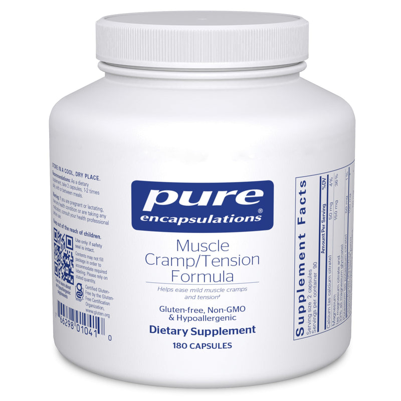 Pure Encapsulations Muscle Cramp/Tension Formula, 180 Capsules | Hypoallergenic Supplement to Reduce Occasional Muscle Cramps/Tension and Support Relaxation* 180 Count (Pack of 1)