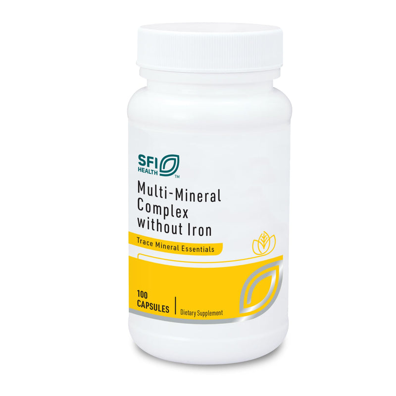 [Australia] - Klaire Labs SFI Health Multi-Mineral Complex Without Iron - Broad Spectrum & Hypoallergenic Essential Trace Mineral Blend with Copper & Zinc, Iron-Free (100 Capsules) 